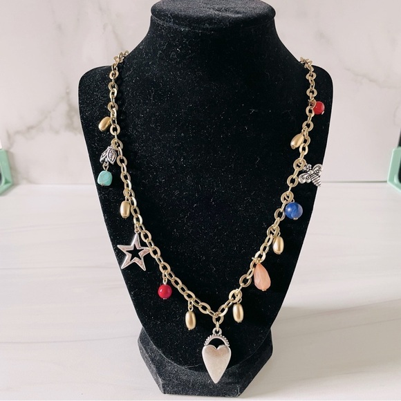 Chico’s Springtime Charm Chain Necklace- Multicolored- Mixed Beads- Long - Picture 1 of 4